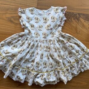 Pink Chicken Girls Jennifer Dress - Baby Chicks Pink & Blue Easter Eggs size 5